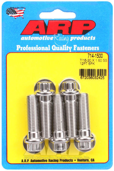 Bilde av 7/16-20 x 1.500 12pt SS bolts