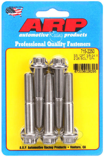 Bilde av 3/8-24 x 2.250 12pt 7/16 wrenching SS bolts