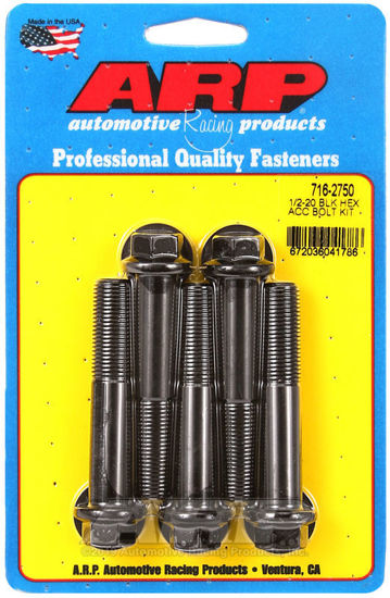 Bilde av 1/2-20 x 2.750 hex black oxide bolts