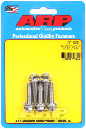 Bilde av 1/4-28 x 1.000 hex SS bolts
