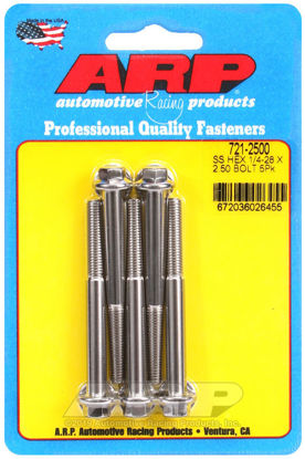 Bilde av 1/4-28 x 2.500 hex SS bolts