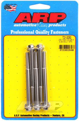 Bilde av 1/4-28 x 3.250 hex SS bolts