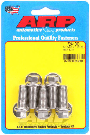 Bilde av 7/16-20 x 1.000 hex SS bolts