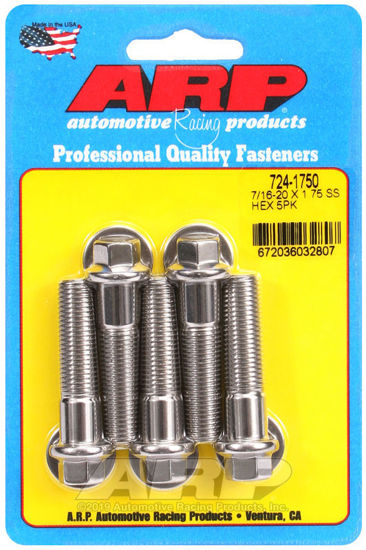 Bilde av 7/16-20 x 1.750 hex SS bolts