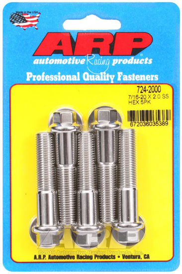 Bilde av 7/16-20 x 2.000 hex SS bolts