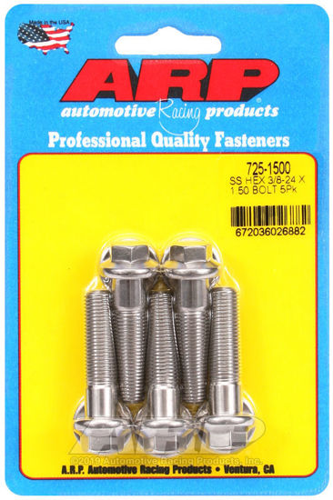 Bilde av 3/8-24 x 1.500 hex 7/16 wrenching SS bolts