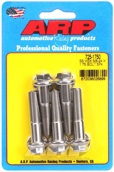 Bilde av 3/8-24 x 1.750 hex 7/16 wrenching SS bolts