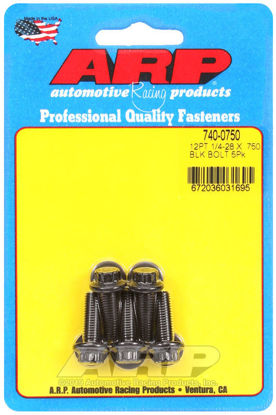 Bilde av 1/4-28 x .750 12pt black oxide bolts