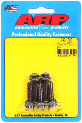 Bilde av 1/4-28 x 1.000 12pt black oxide bolts