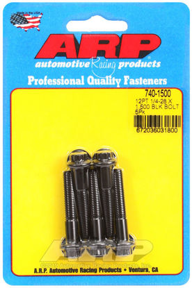 Bilde av 1/4-28 x 1.500 12pt black oxide bolts