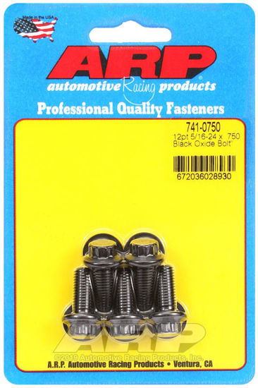 Bilde av 5/16-24 x .750 12pt black oxide bolts