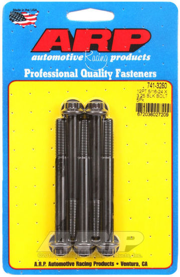 Bilde av 5/16-24 x 3.250 12pt black oxide bolts