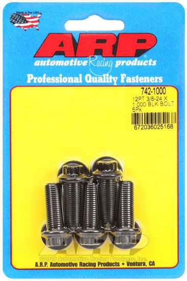 Bilde av 3/8-24 x 1.000 12pt black oxide bolts