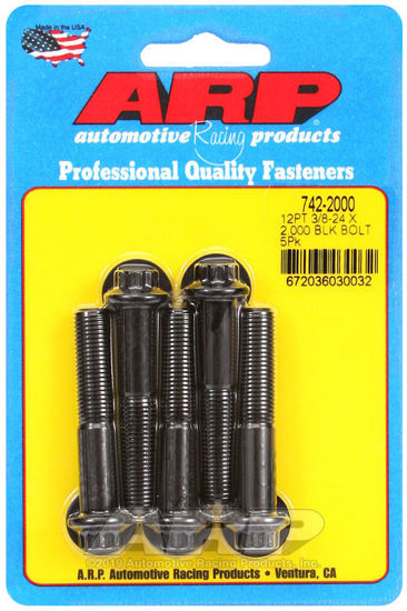 Bilde av 3/8-24 x 2.000 12pt black oxide bolts