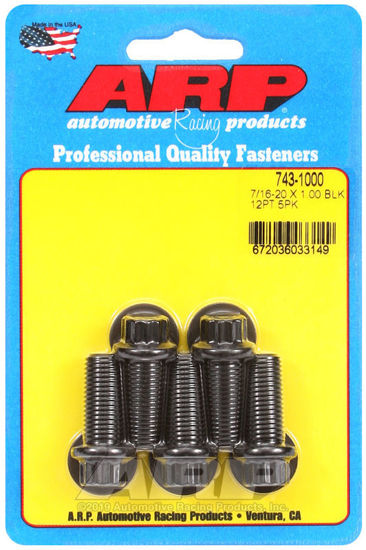 Bilde av 7/16-20 x 1.000 12pt black oxide bolts