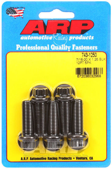 Bilde av 7/16-20 x 1.250 12pt black oxide bolts