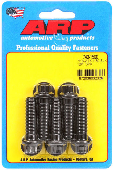 Bilde av 7/16-20 x 1.500 12pt black oxide bolts