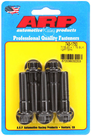 Bilde av 7/16-20 x 1.750 12pt black oxide bolts