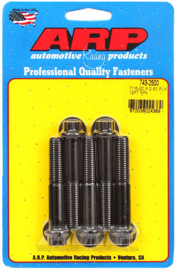 Bilde av 7/16-20 x 2.500 12pt black oxide bolts