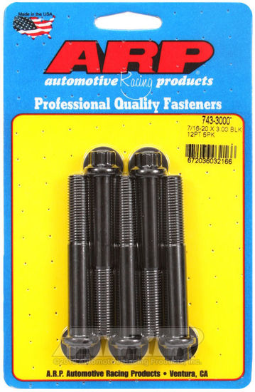 Bilde av 7/16-20 x 3.000 12pt black oxide bolts