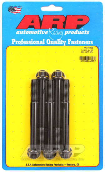 Bilde av 7/16-20 x 4.000 12pt black oxide bolts