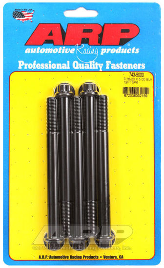 Bilde av 7/16-20 x 5.000 12pt black oxide bolts