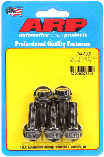 Bilde av 3/8-24 x 1.000 12pt 7/16 wrenching black oxide bolts