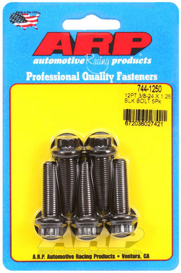 Bilde av 3/8-24 x 1.250 12pt 7/16 wrenching black oxide bolts