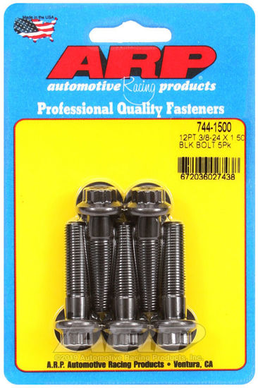 Bilde av 3/8-24 x 1.500 12pt 7/16 wrenching black oxide bolts