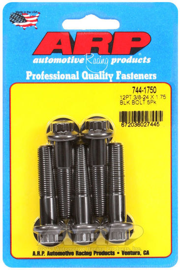 Bilde av 3/8-24 x 1.750 12pt 7/16 wrenching black oxide bolts