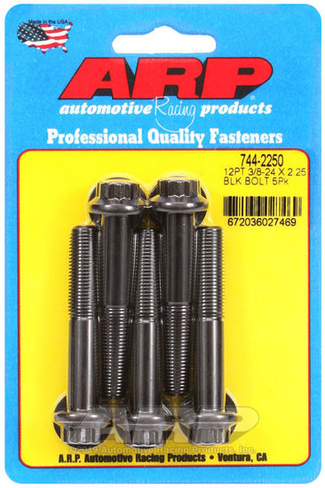 Bilde av 3/8-24 x 2.250 12pt 7/16 wrenching black oxide bolts