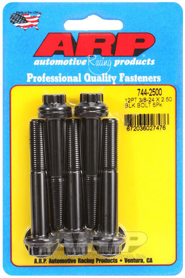 Bilde av 3/8-24 x 2.500 12pt 7/16 wrenching black oxide bolts