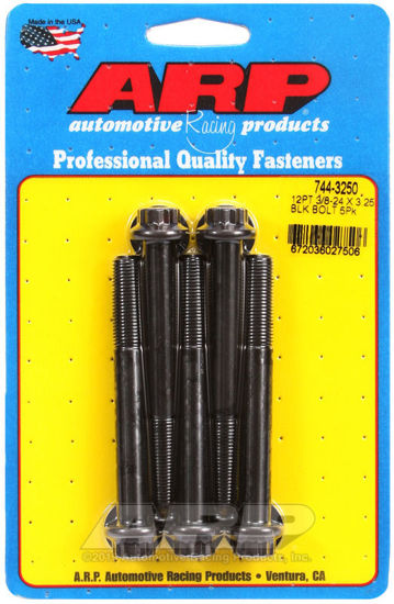 Bilde av 3/8-24 x 3.250 12pt 7/16 wrenching black oxide bolts