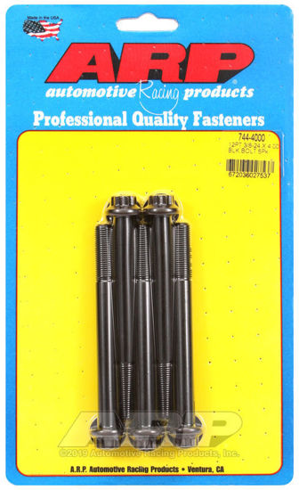 Bilde av 3/8-24 x 4.000 12pt 7/16 wrenching black oxide bolts