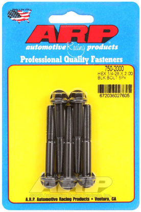 Bilde av 1/4-28 x 2.000 hex black oxide bolts