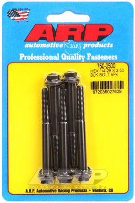 Bilde av 1/4-28 x 2.500 hex black oxide bolts