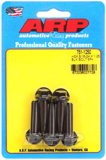 Bilde av 5/16-24 x 1.250 hex black oxide bolts