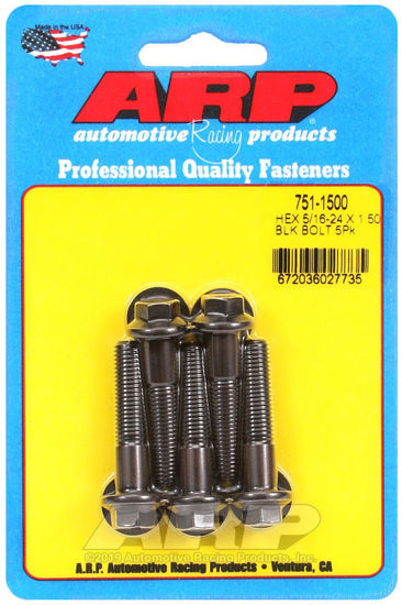 Bilde av 5/16-24 x 1.500 hex black oxide bolts