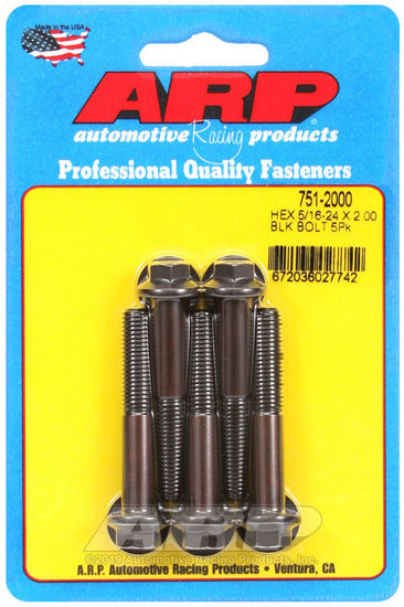 Bilde av 5/16-24 x 2.000 hex black oxide bolts