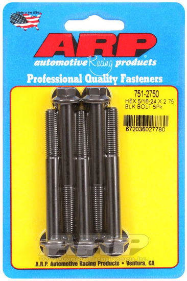 Bilde av 5/16-24 x 2.750 hex black oxide bolts