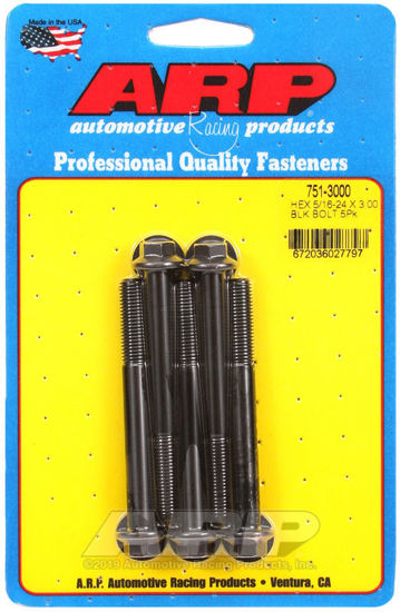 Bilde av 5/16-24 x 3.000 hex black oxide bolts