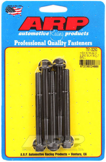 Bilde av 5/16-24 x 3.250 hex black oxide bolts