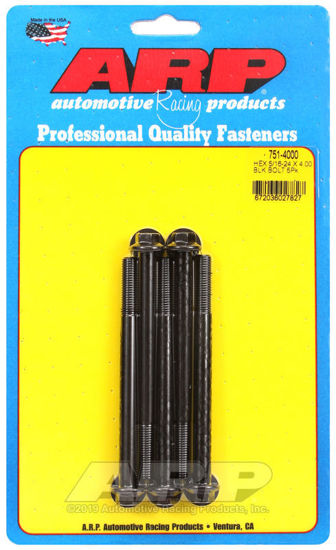 Bilde av 5/16-24 x 4.000 hex black oxide bolts