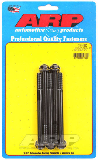 Bilde av 5/16-24 x 4.250 hex black oxide bolts