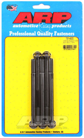 Bilde av 5/16-24 x 4.500 hex black oxide bolts