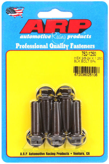 Bilde av 3/8-24 x 1.250 hex black oxide bolts