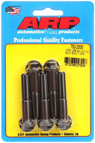 Bilde av 3/8-24 x 2.000 hex black oxide bolts