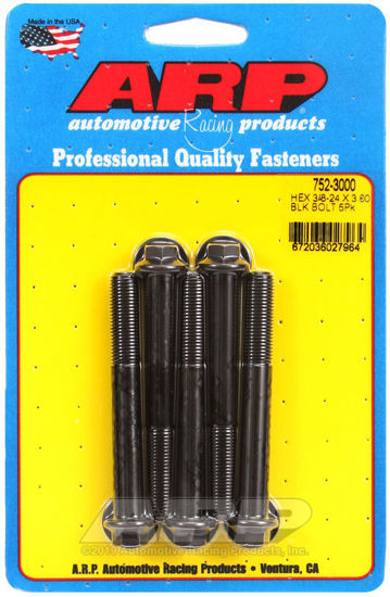 Bilde av 3/8-24 x 3.000 hex black oxide bolts