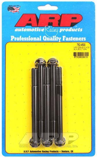 Bilde av 3/8-24 x 4.500 hex black oxide bolts