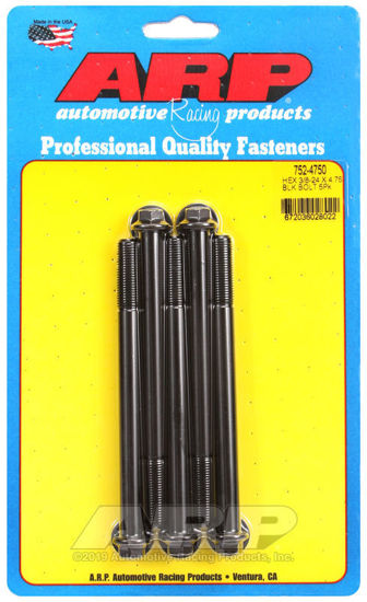 Bilde av 3/8-24 x 4.750 hex black oxide bolts